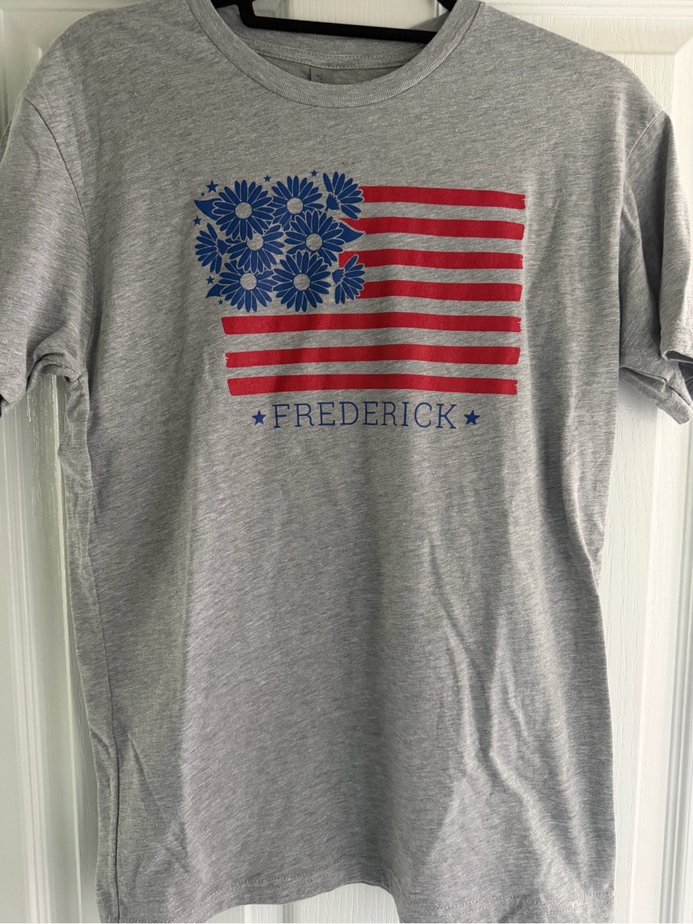 Frederick Maryland Grey Graphic Flag Tee - women’s